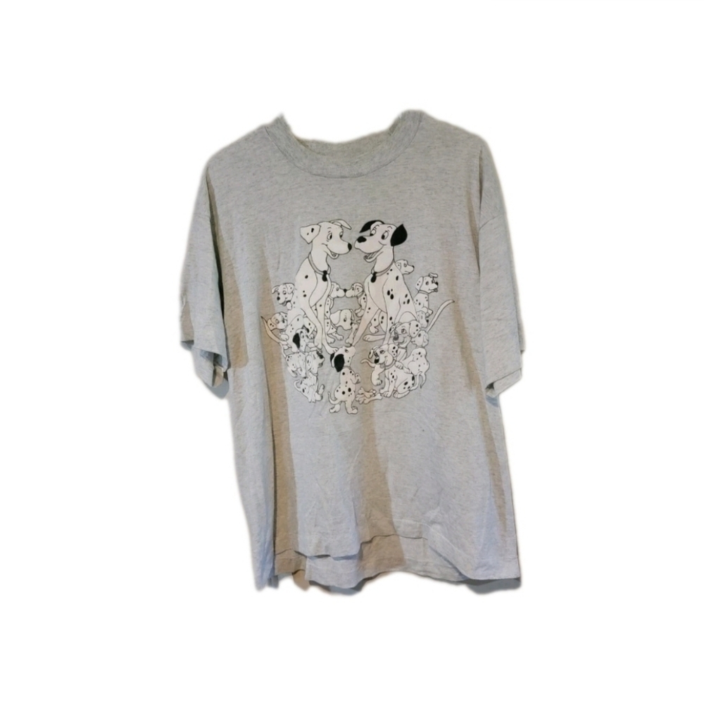 Vintage 80s 90s Disney 101 Dalmatians Dog Movie Cartoon Single Stitch Tee Shirt